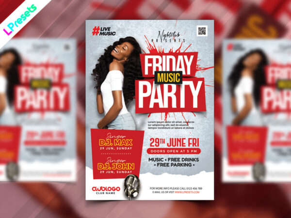 Party Flyer Weekend Club PSD Template