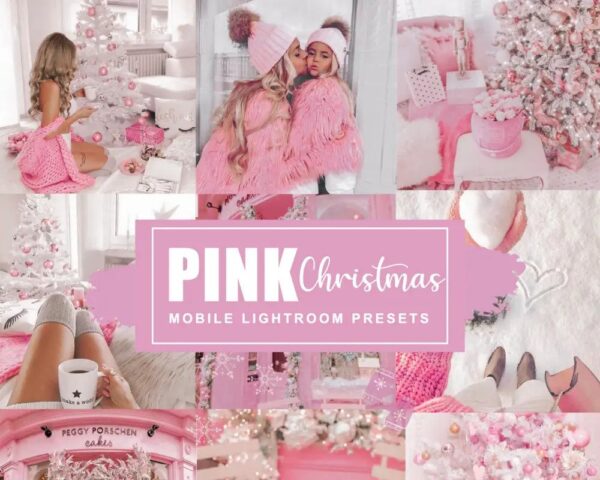 Pink Christmas Lightroom Mobile Presets