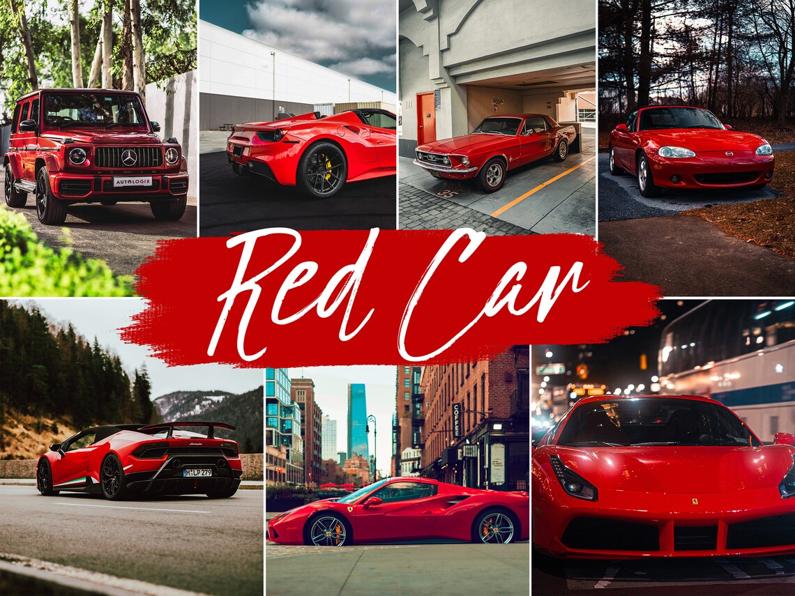 Red Car Lightroom Preset 12 Red Car Presets Mobile & Desktop