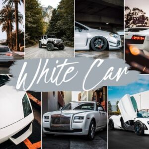 White Car Lightroom Presets Mobile and Desktop White Vehicle Automotive Preset