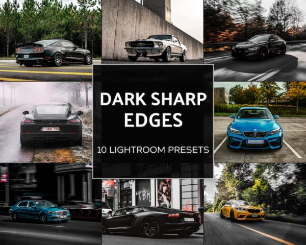 Dark Sharp Edges Car Lightroom Presets Pack