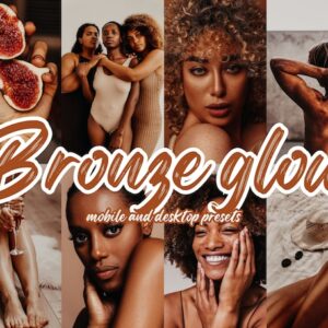 Bronze Glow Lightroom Presets Mobile and Desktop Golden Blogger Presets