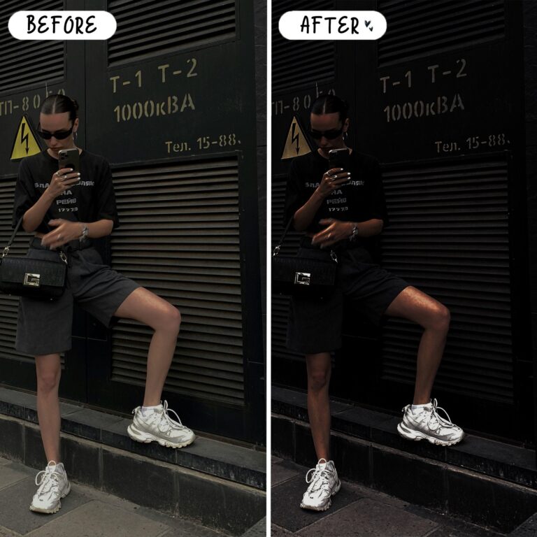 10 Matte Lightroom Presets — Minimal Dark Moody Aesthetic result 3