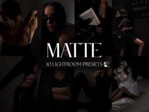 10 Matte Lightroom Presets — Minimal Dark Moody Aesthetic preview 1
