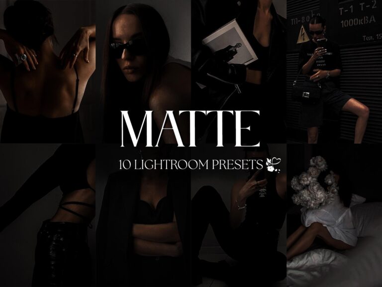 10 Matte Lightroom Presets — Minimal Dark Moody Aesthetic result 1