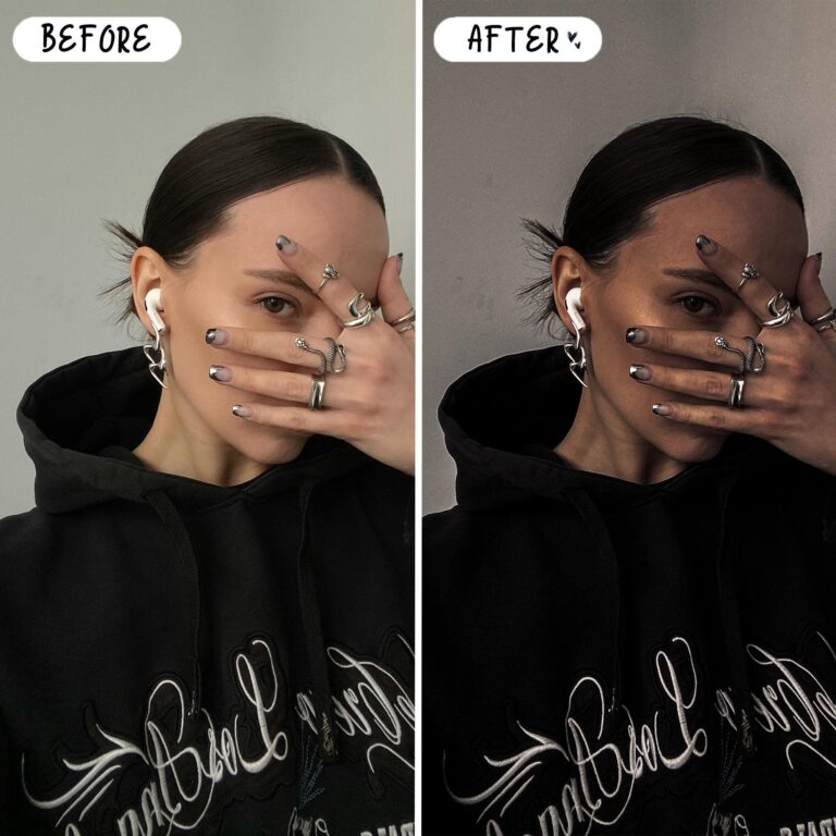 10 Matte Lightroom Presets — Minimal Dark Moody Aesthetic result 2