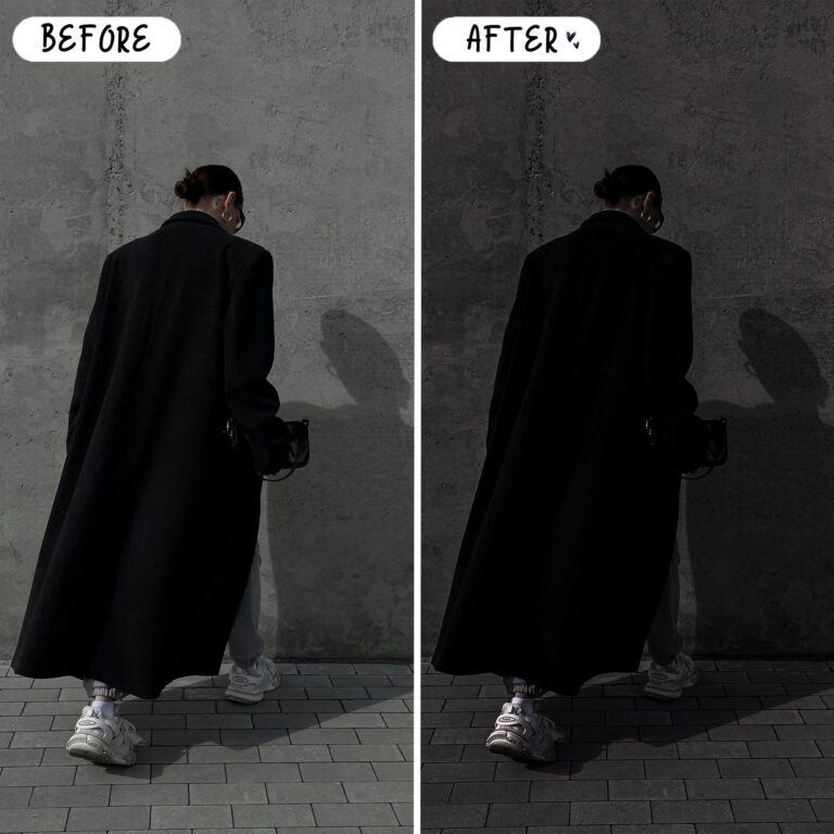 10 Matte Lightroom Presets — Minimal Dark Moody Aesthetic result 4