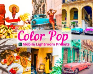 Color Pop Blogger Lightroom Presets — Vibrant Mobile Pack preview 1