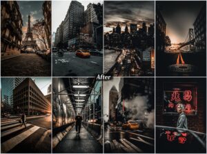 Black Cinematic Lightroom Presets — City Street Bundle preview 3