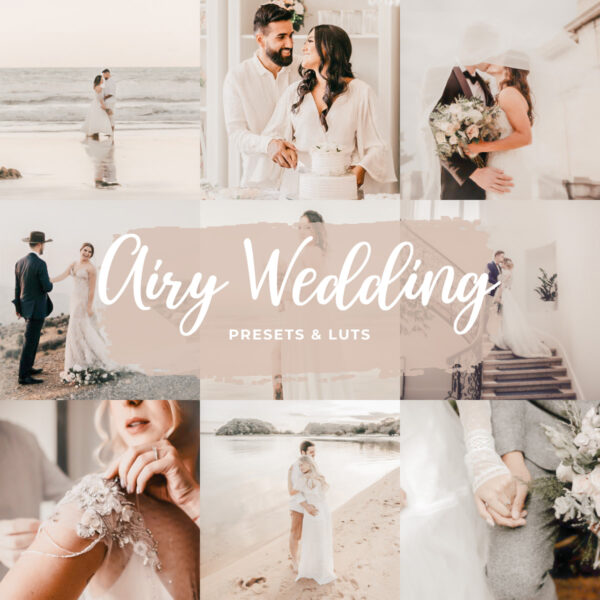 Airy wedding Lightroom preset example — soft, romantic bridal portrait with bright natural light