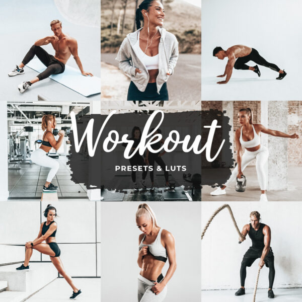 Gym and fitness Lightroom preset example — high-contrast, powerful athletic training photo