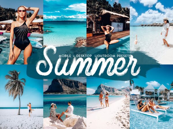 summer Lightroom preset example — warm, golden beach and lifestyle photo