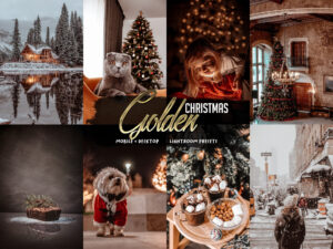 Golden Christmas Lightroom Presets — Mobile & Desktop preview 1