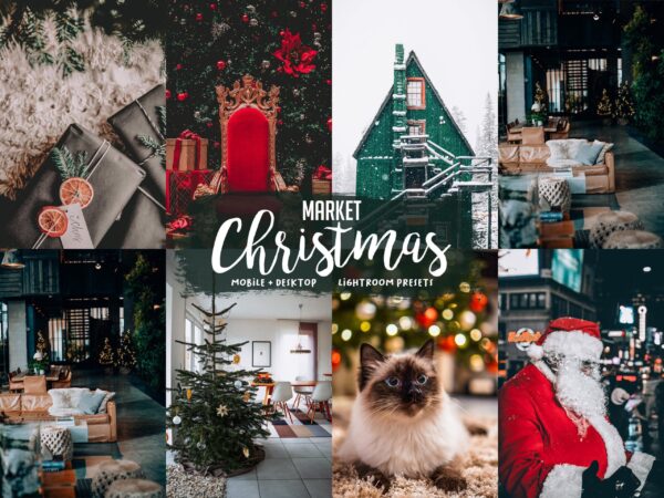 warm, cosy Christmas Lightroom preset example — festive portrait with holiday atmosphere