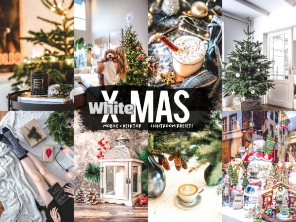 warm, cosy Christmas Lightroom preset example — festive portrait with holiday atmosphere