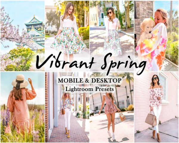 Vibrant spring Lightroom preset example — colourful outdoor portrait with lifted highlights